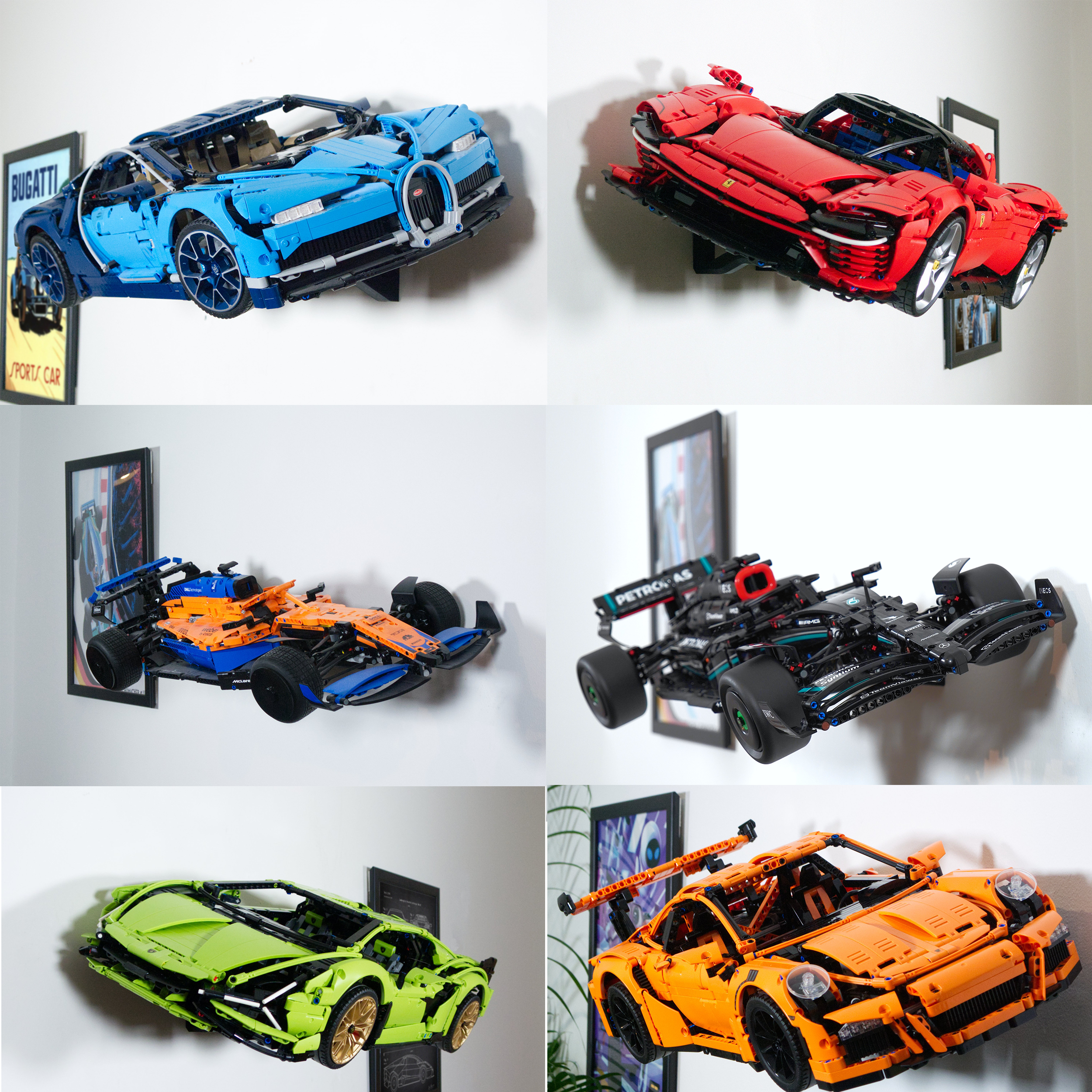 Wieszaki na zestawy LEGO Technic – Uchwyty naścienne do klocków