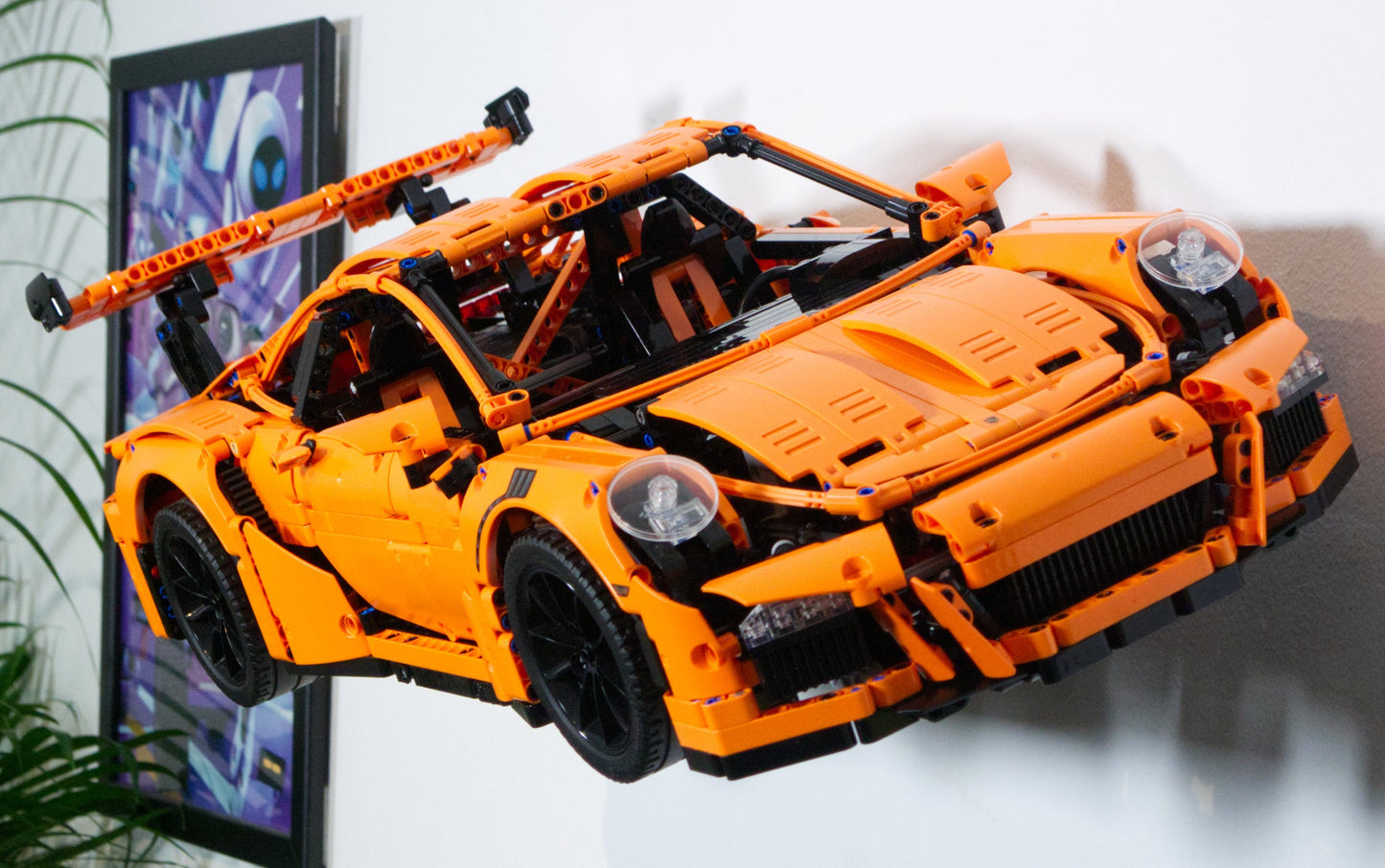 Mocowanie naścienne uchwyt na zestaw LEGO 42056 Porsche GT3RS TECHNIC