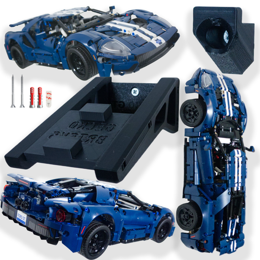 Uchwyt na ścianę 2 pozycje stojak na zestaw LEGO 42154 Ford GT Technic