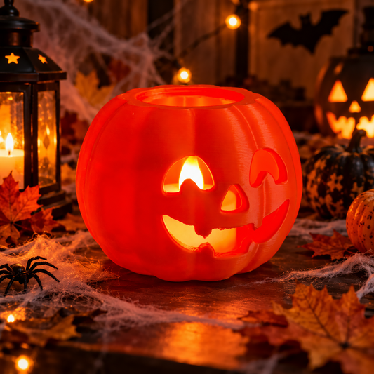 Dynia Halloween Lampion ze Świeczką LED Dekoracja Jesienna Ozdoba