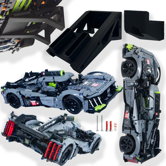 Uchwyt na ścianę 2 pozycje stojak na zestaw LEGO PEUGEOT 9X8 24H LE MANS 42156