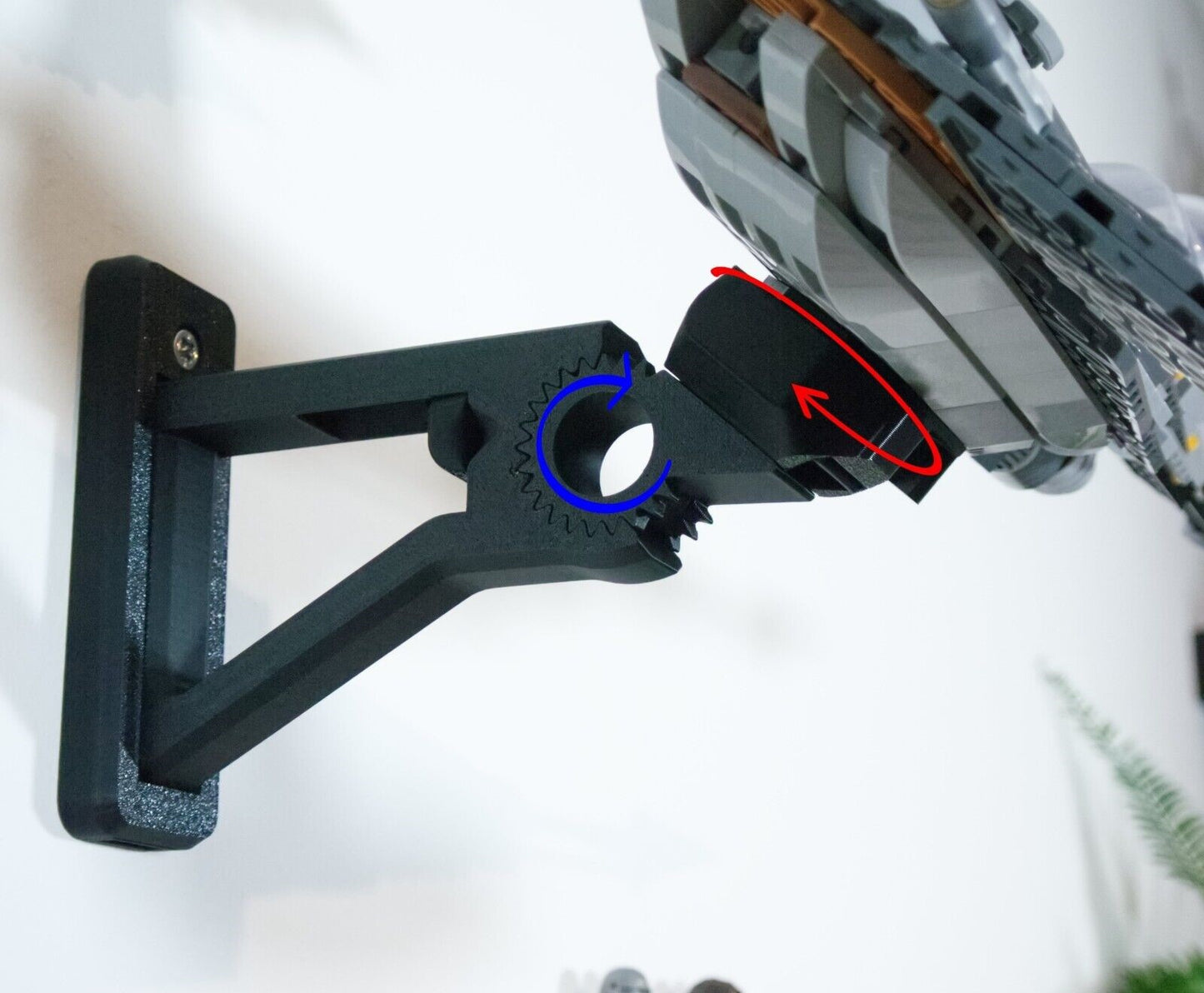 Uchwyt na ścianę na zestaw LEGO N-1 Myśliwiec Mandalorian 75325 + Uchwyt na minifigurki
