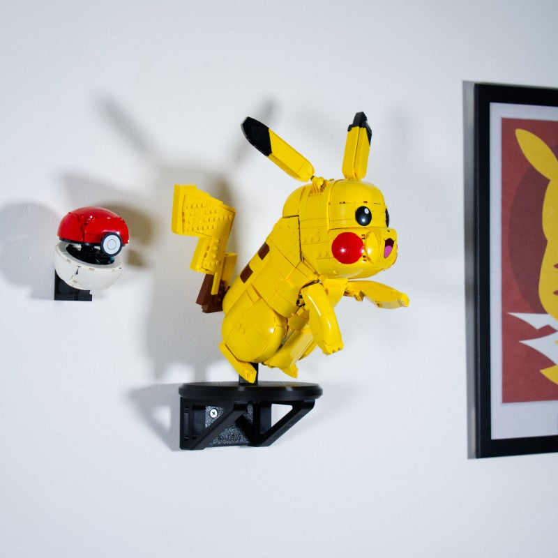 Pikachu i Pokeball 72152 - Uchwyt Na Ścianę Wieszak Naścienny Na LEGO