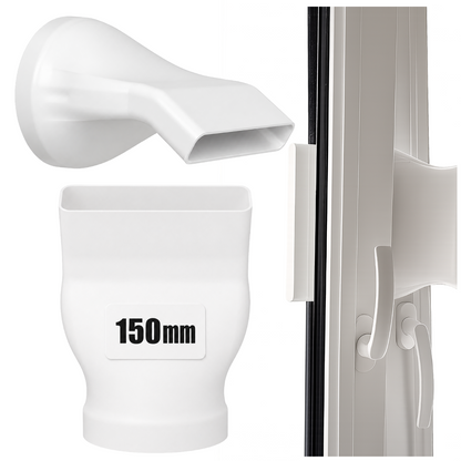Adapter Wyjścia Klimatyzacji 150mm FI150 Do Uchylnego Okna Jednoczęściowy