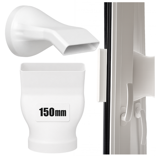 Adapter Wyjścia Klimatyzacji 150mm FI150 Do Uchylnego Okna Jednoczęściowy