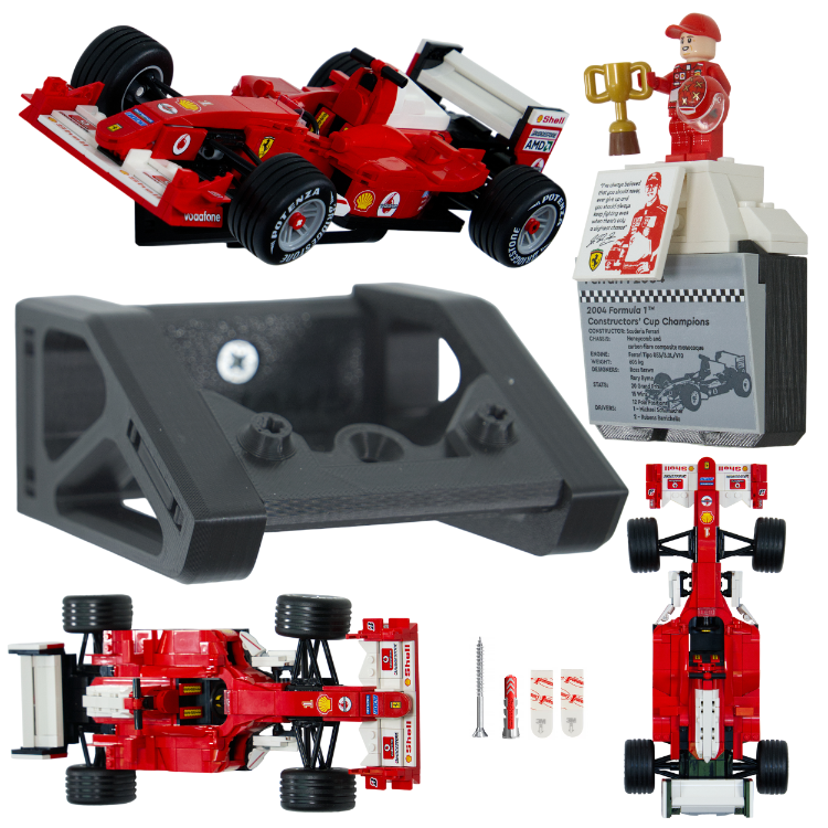 Ferrari F1 Schumacher 11375 - Uchwyt Na Ścianę Wieszak na LEGO Bolid