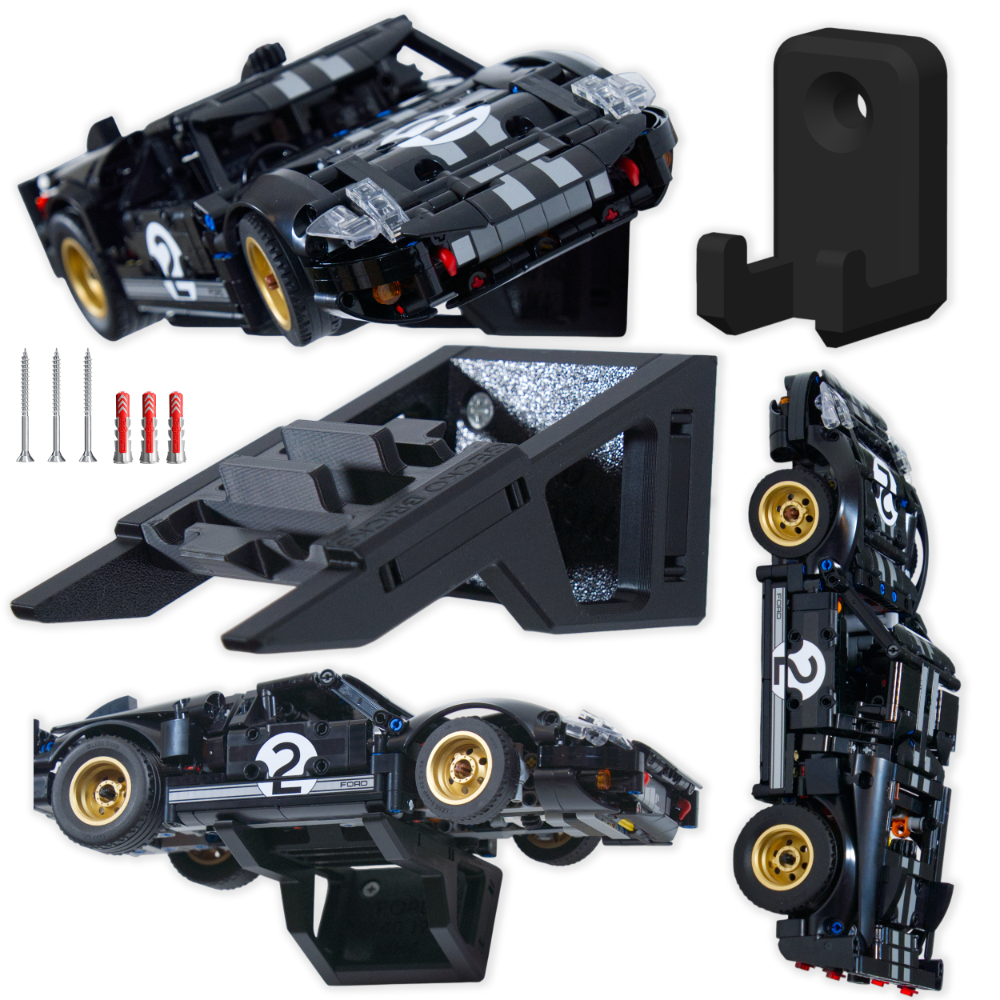 Ford GT40 MKII 1966 42223 - Uchwyt Na Ścianę Na LEGO - Poziomy i Pionowy