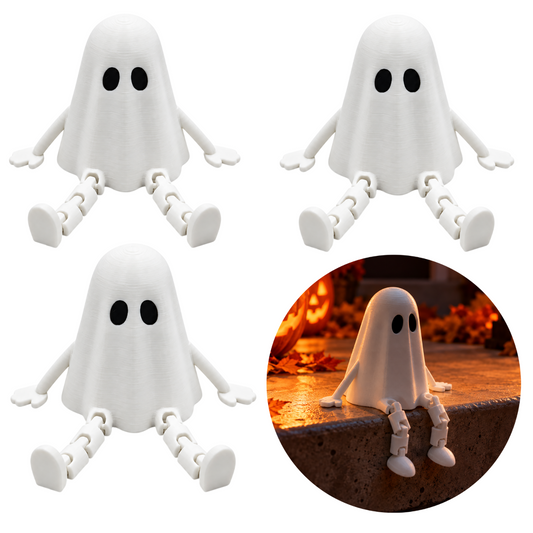 3 Duchy Halloween z Ruchomymi Nogami Figurki Jesienne Dekoracje Ozdoby