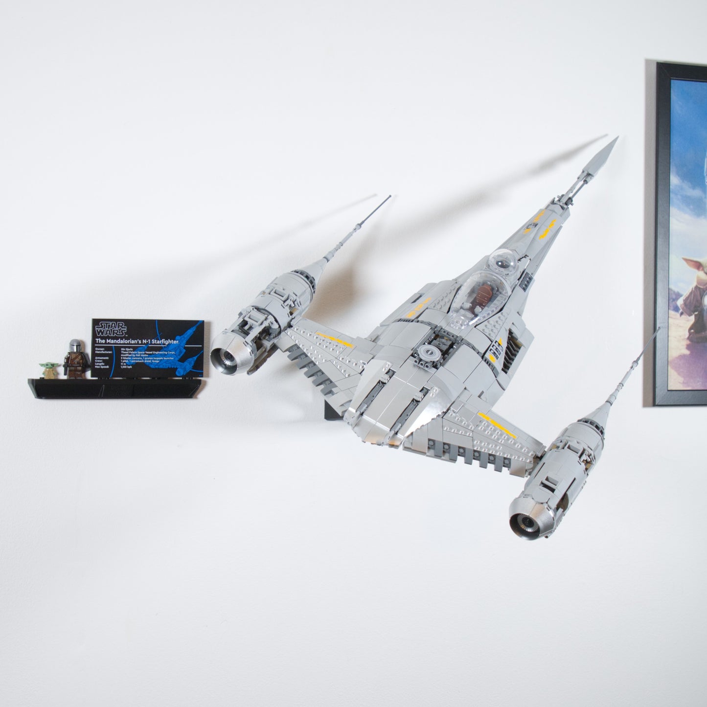 Myśliwiec N-1 Mandalorianina 75442 - Uchwyt Wieszak Na Ścianę Na Statek LEGO