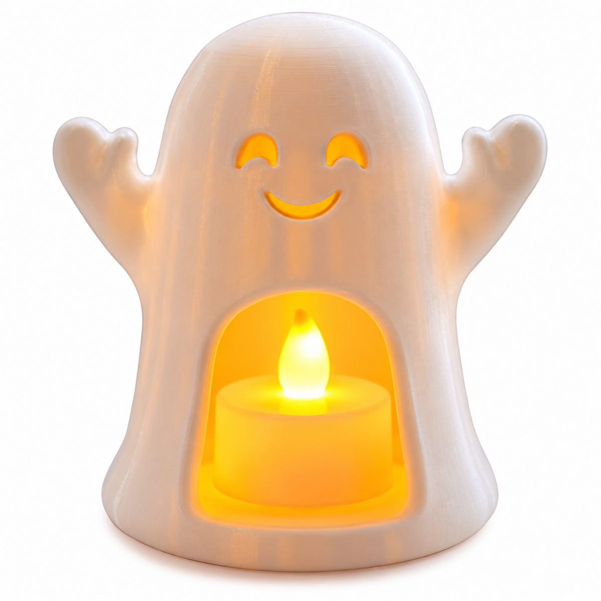 Duch Halloween Lampion ze Świeczką LED Dekoracja Jesienna Ozdoba