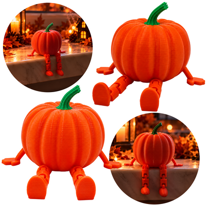 Dynia Halloween z Ruchomymi Nogami Figurka Jesienna Dekoracja Ozdoba