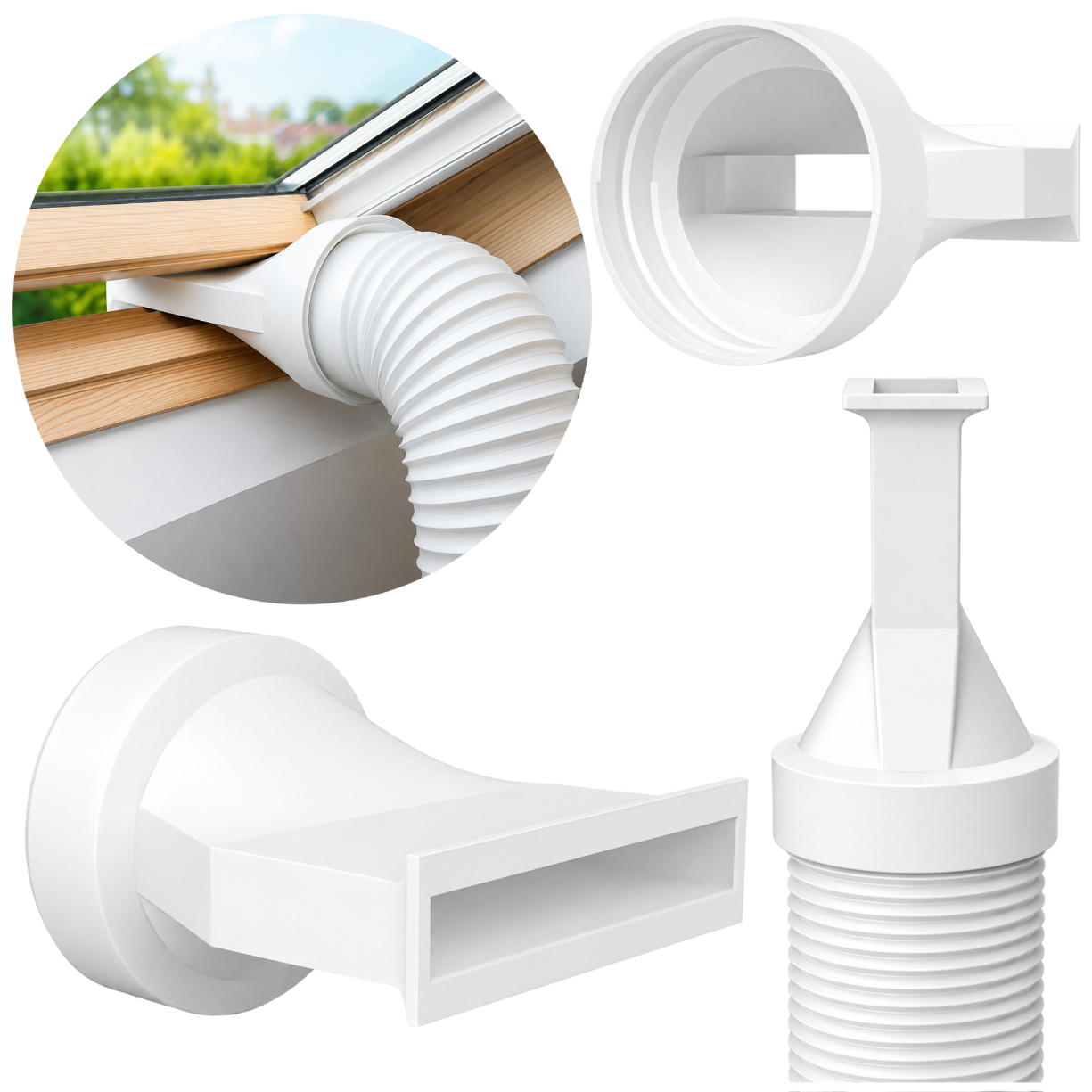 Adapter Klimatyzatora Do Rury FI150 150mm Okna Odprowadzanie Ciepła w Domu