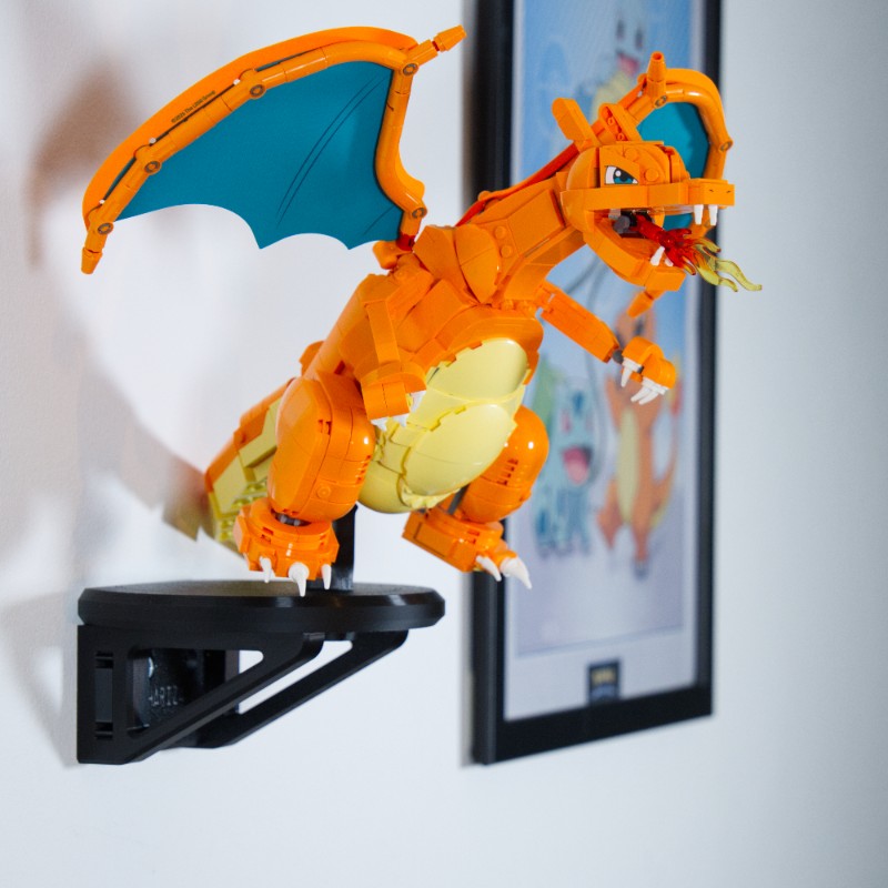 Charizard z Zestawu 72153 - Uchwyt Na Ścianę Wieszak Naścienny Na LEGO