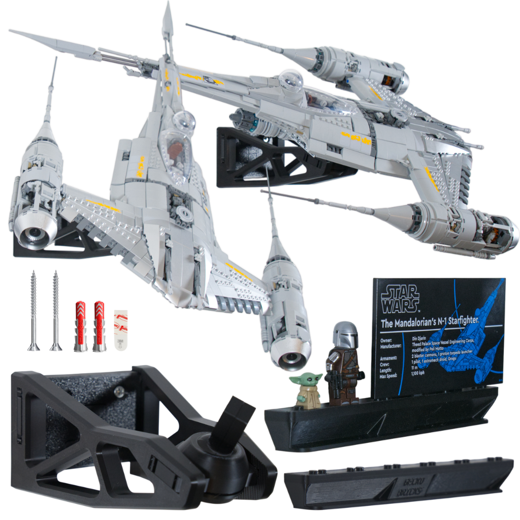 Myśliwiec N-1 Mandalorianina 75442 - Uchwyt Wieszak Na Ścianę Na Statek LEGO