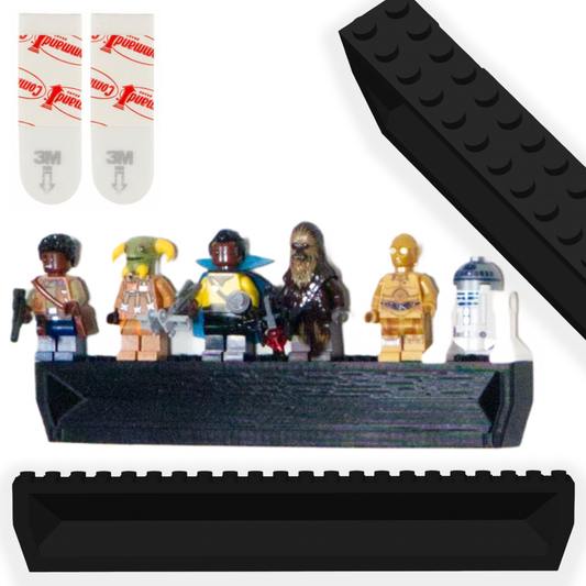 Uchwyt naścienny na ścianę wieszak na minifigurki LEGO + zestaw montażowy