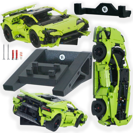 Uchwyt na ścianę na zestaw LEGO 42161 Lamborghini Huracan + Uchwyt pionowy