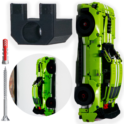 Uchwyt pionowy naścienny na ścianę na zestaw LEGO FORD SHELBY MUSTANG GT500 - 42138