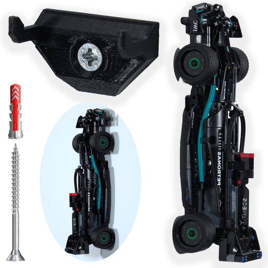 Uchwyt pionowy wieszak na zestaw LEGO MERCEDES AMG F1 42165 PULL-BACK