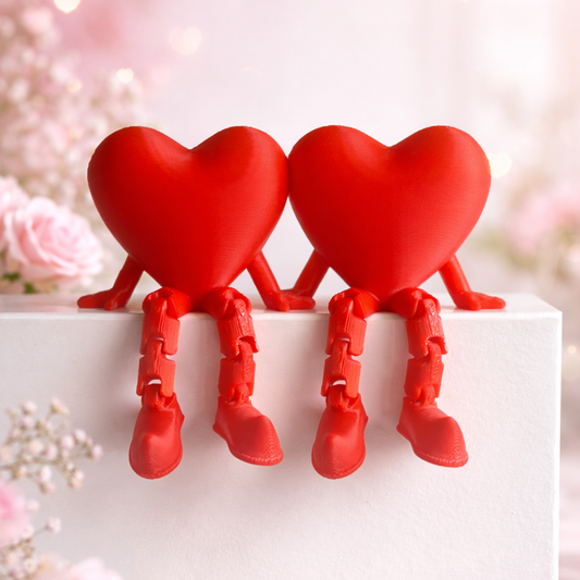 Figurka serce serduszko z nogami uniwersalny prezent walentynki dla niej / dla niego 2SZT