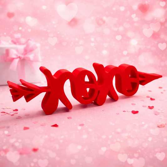 Prezent ozdoba na walentynki napis XOXO dla niej / dla niego
