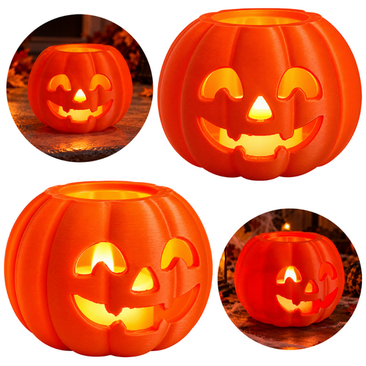 Dynia Halloween Lampion ze Świeczką LED Dekoracja Jesienna Ozdoba