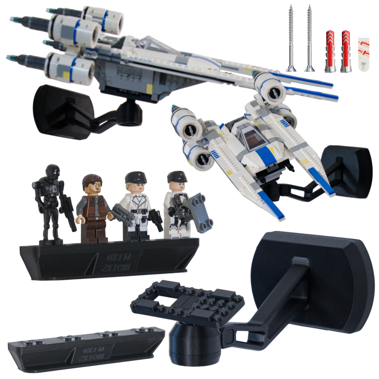 Myśliwiec U-Wing Rebelii 75399 - Uchwyt Wieszak Na Ścianę Na Zestaw LEGO
