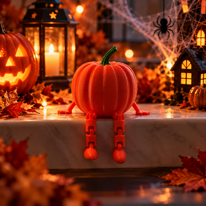 Dynia Halloween z Ruchomymi Nogami Figurka Jesienna Dekoracja Ozdoba