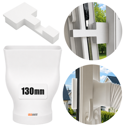 Adapter Wyjścia Klimatyzacji FI130 130mm Do Okna + Blokada Okna Uchylnego