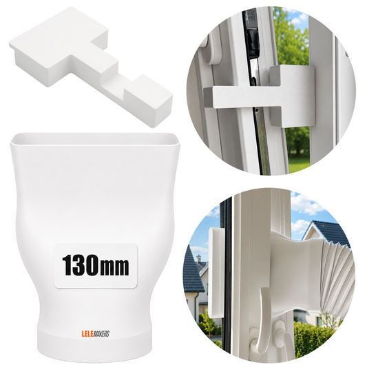 Adapter Wyjścia Klimatyzacji FI130 130mm Do Okna + Blokada Okna Uchylnego