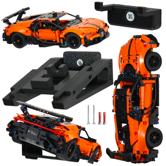 Bugatti Chiron Pur Sport 42222 - Uchwyt Na Ścianę Na LEGO Samochód - Poziomy Pionowy