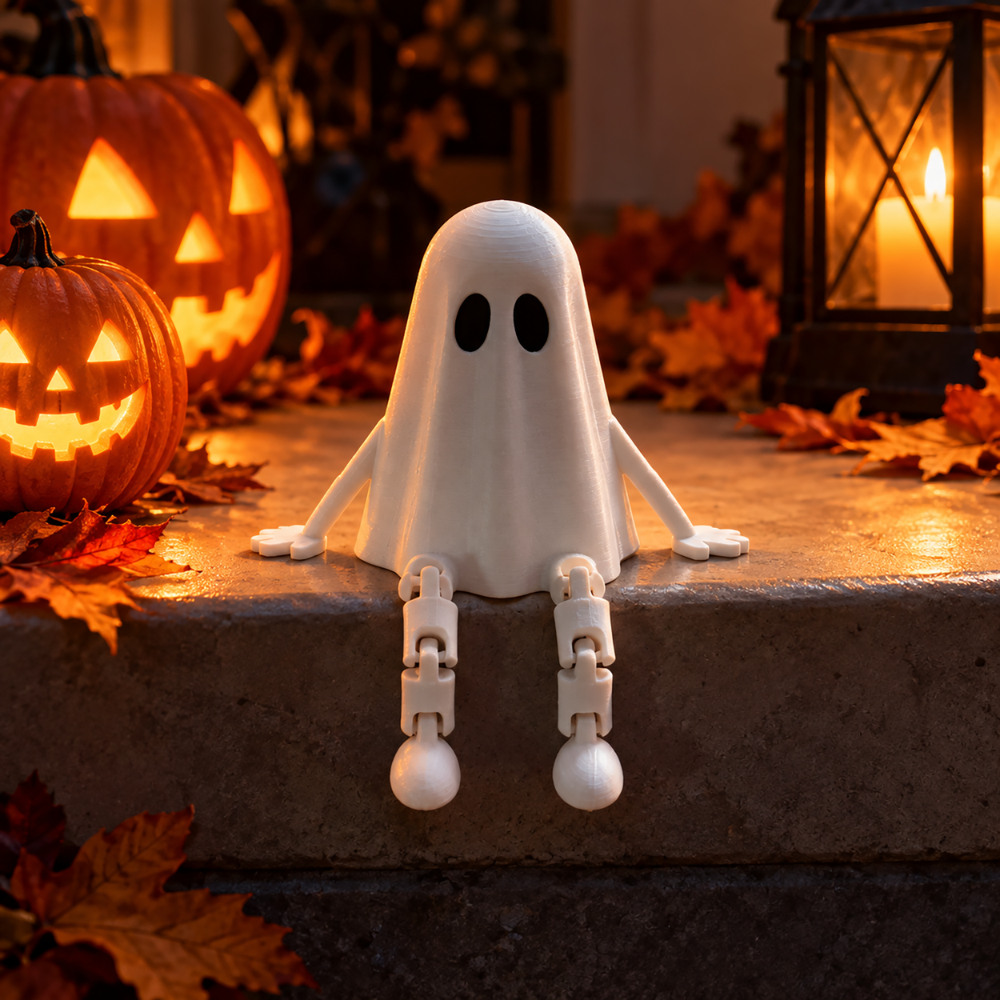 Duch Halloween z Ruchomymi Nogami Figurka Jesienna Dekoracja Ozdoba