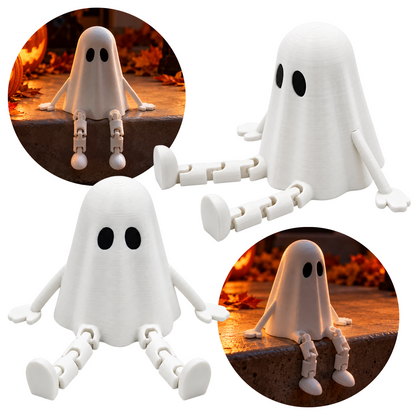 Duch Halloween z Ruchomymi Nogami Figurka Jesienna Dekoracja Ozdoba