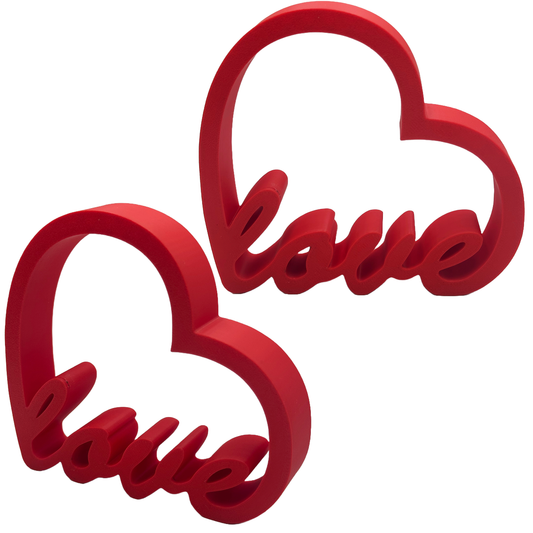 Prezent walentynkowy dekoracja serce z napisem LOVE dla niej / dla niego